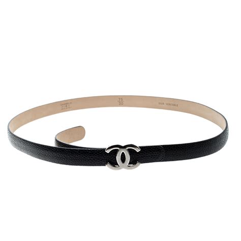 chanel black belt women's|chanel 2020 skinny belt.